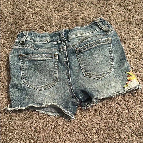 Cat & Jack Blue Jean Shorts Distressed Cut-Off - Picture 2 of 3